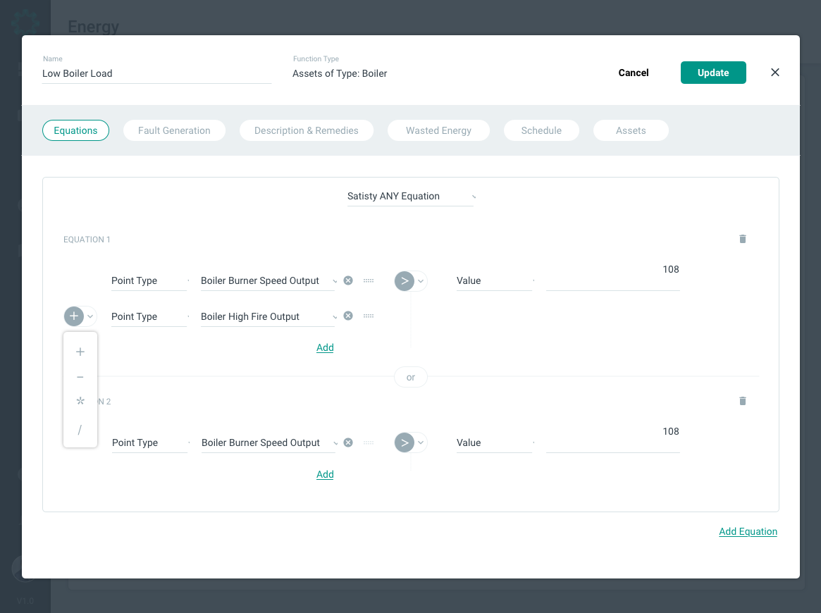 Function Builder for Custom Equations